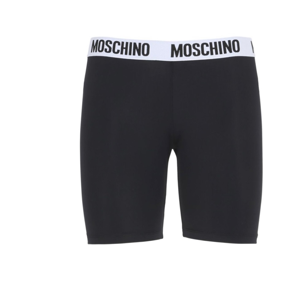 MOSCHINO black Lycra bike shorts